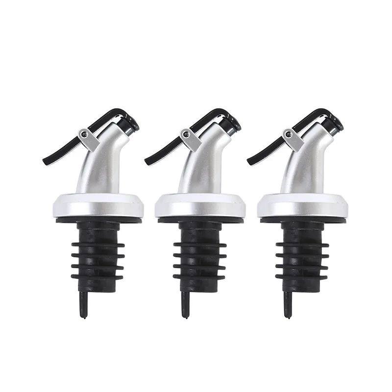3pcs Silver Household Kitchen Seasoning Bottles Soy Sauce Vi