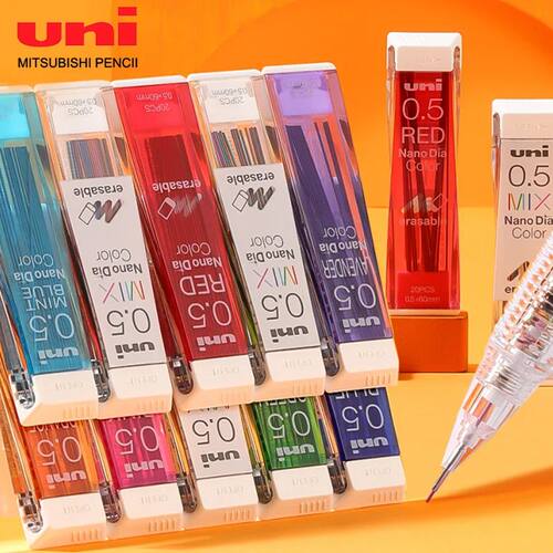 20 Pcs/box UNI 202NDC Mechanical Pencil Leads 0.5mm Colored