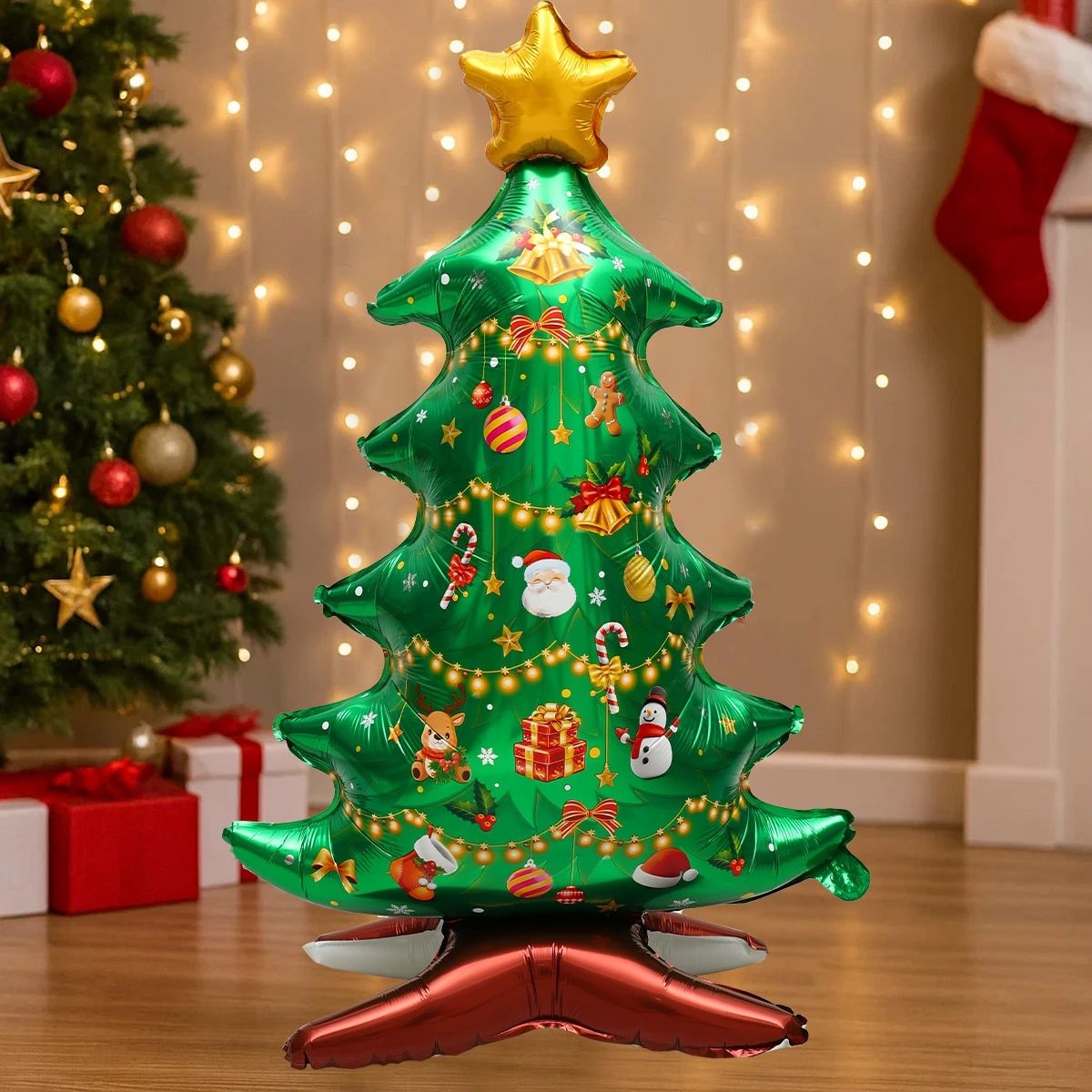 1pc Large Christmas Standing Foil Balloons Christmas Tree Sa