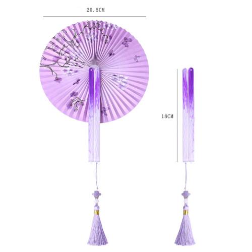 Paper Folding Fans Printing Dance Foldable Hand Held Fan Chi