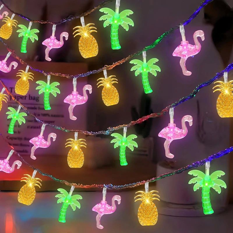 1.5M 10LED Flamingo Pineapple String Light Summer Tropical H