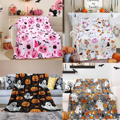 MINISO Fall Halloween Blanket Throw Blankets and Throws Fall