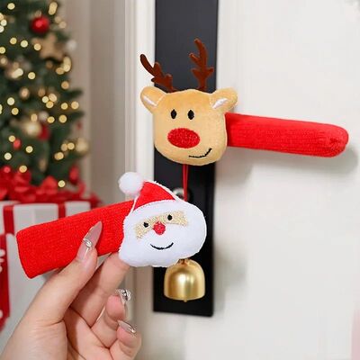 Door Handle Christmas Ornament Santa Claus Doorhandle Covers