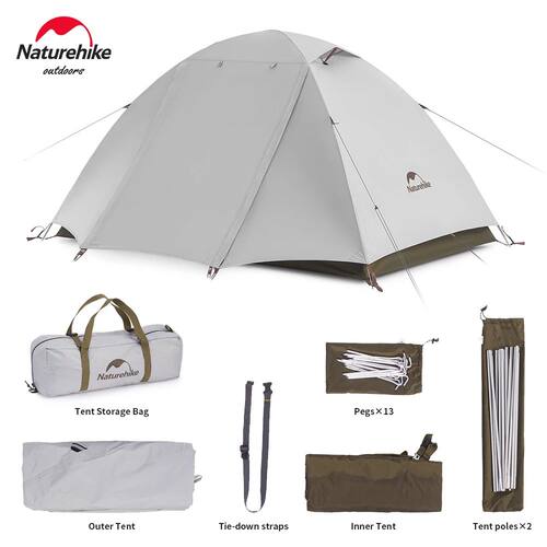 Naturehike Camping Tent 2-3 People Waterproof UPF50+ Camping