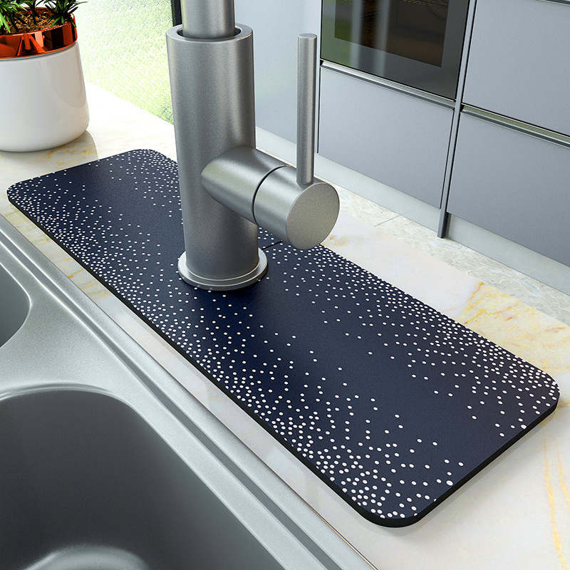 Kitchen Faucet Absorbent Mat Sink Splash Guard Microfiber