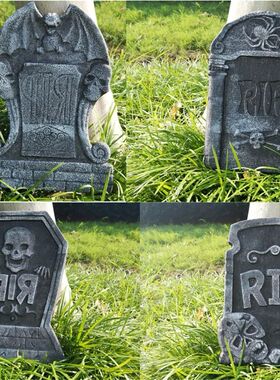 Halloween Decoration Foam Skeleton Tombstone With RIP Letter