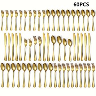Golden Flatware Cutlery Inc Steel Piece Stainless Set