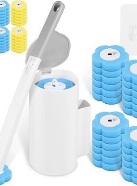 18/36Pcs Toilet Brush With Disposable Replacement Head Kits