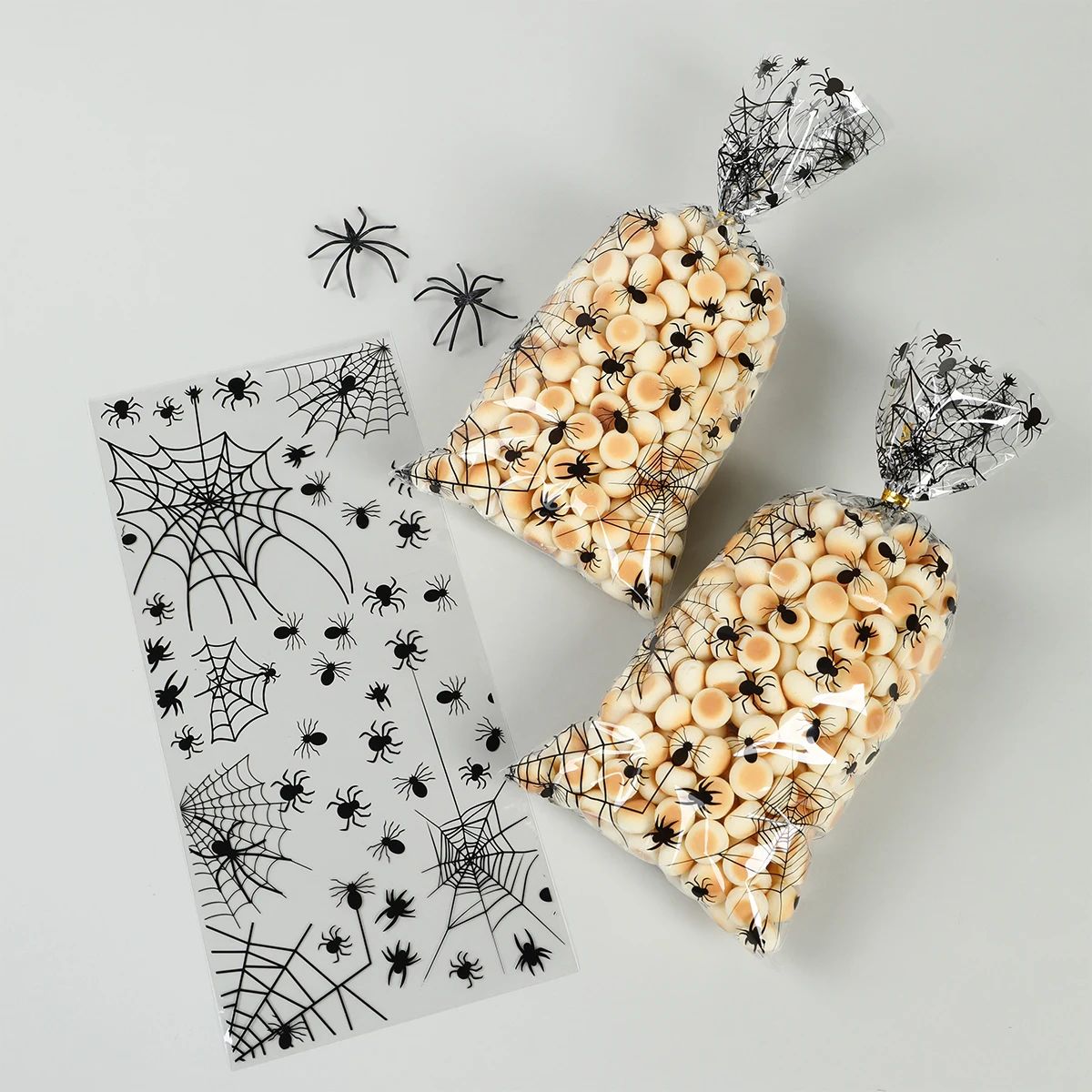 50Pcs Pumpkin Halloween Candy Bag Happy Halloween Party Deco