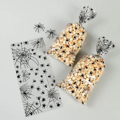 50Pcs Pumpkin Halloween Candy Bag Happy Halloween Party Deco
