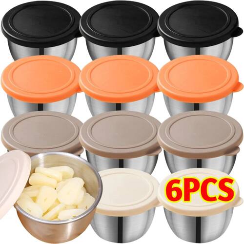 Stainless Steel Sauce Cup with Lid Salad Dressing Container