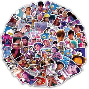 55pcs Kpop Demon Hunters Stickers Saja Boys Laptop Stickers
