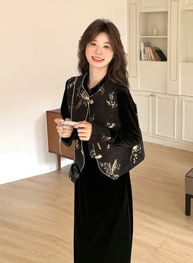 爆款现货2026春季 新款中国风两件套裙2C098-8506P155K228