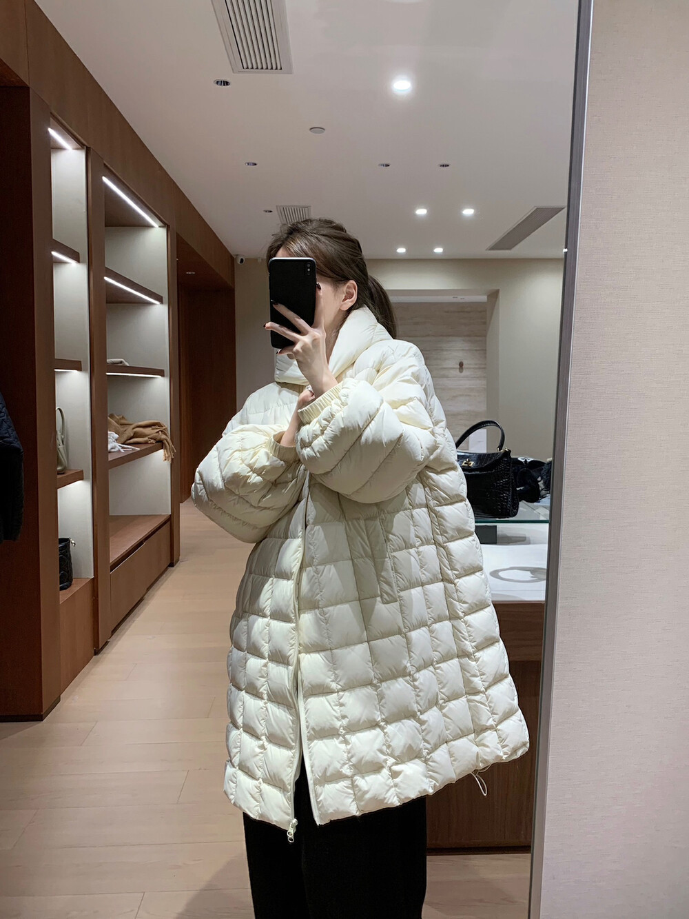 24冬新款宽松显瘦百搭中长款韩版羽绒服女加厚保暖白鸭绒连帽外套