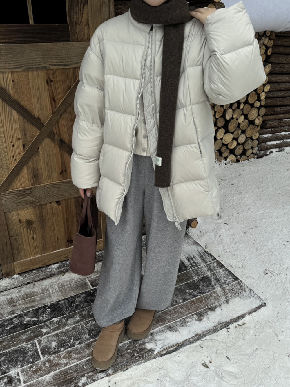 韩系白鸭绒羽绒服女2024冬新款宽松显瘦小个子面包服加厚保暖外套