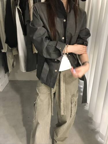 老钱风肌理感翻领系腰带皮衣外套女26秋新款时髦机车夹克上衣韩系