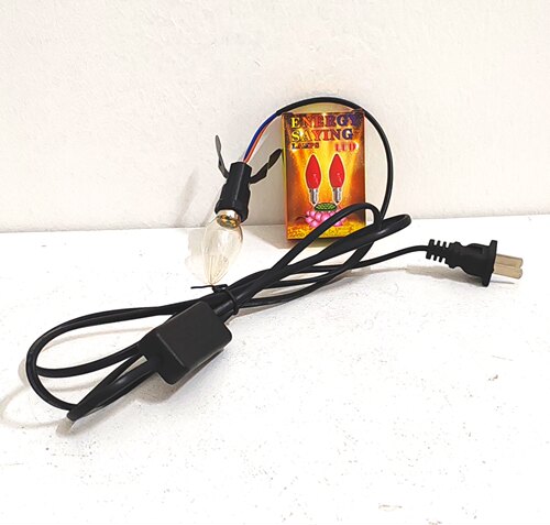 E12夜灯 LED 220Ｖ 0.8W 防爆灯泡 灯线 陶瓷 夜灯房子配件