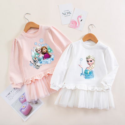 女童春秋款韩版连衣裙纯棉卫衣裙