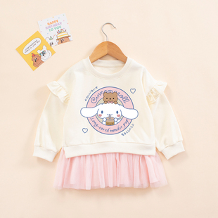 女童裙子春秋款 連衣裙兔子衣服兒童秋裝 公主裙小女孩童裝 純棉韓版
