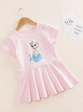 女童裙子韩版夏季卡通纯棉连衣裙