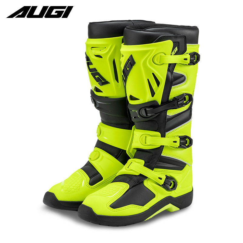 AUGI越野靴子摩托车骑行鞋长靴男防摔户外骑士装备拉力靴赛车鞋