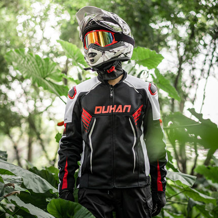 杜汉摩托车骑行服男女款网眼夏季赛车服通风透气骑士装备防摔2268