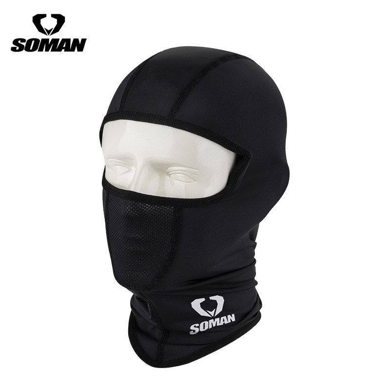 SOMAN摩托车头盔头套防晒吸汗多功能头套四季通用款防尘面巾FM05