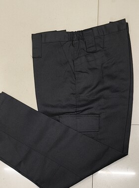 保安裤子男黑色斜纹耐磨作战裤保安工作服裤春秋夏季作训裤宽松