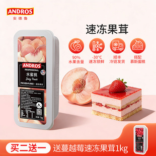 andros安德鲁速冻果茸1kg蓝莓芒果草莓树莓橙子荔枝椰子果溶
