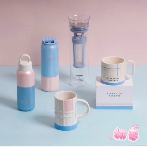 星巴克杯子臻选夏趣小清新随手陶瓷马克杯不锈钢保温杯玻璃冷萃壶