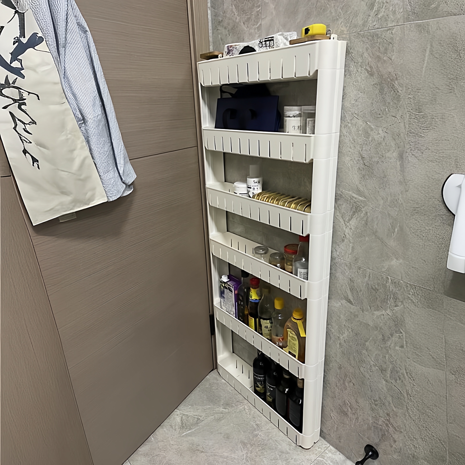 10公分7/8cm9浴室极窄缝隙柜卫生间厨房冰箱侧边夹缝收纳置物架储