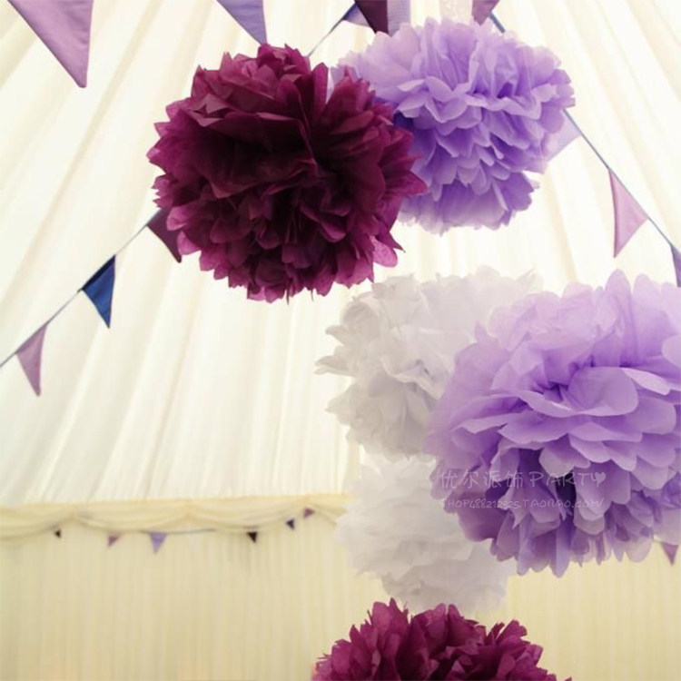 8寸纸花球吊饰七夕情人节装饰宝宝生日派对告白求婚浪漫布置拉花