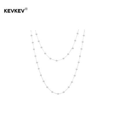 kevkev赵露思同款满天星超长款通体纯银叠戴施家珍珠项链毛衣链女