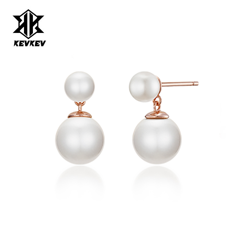 海秀儿珍珠耳钉优质白贝珍珠