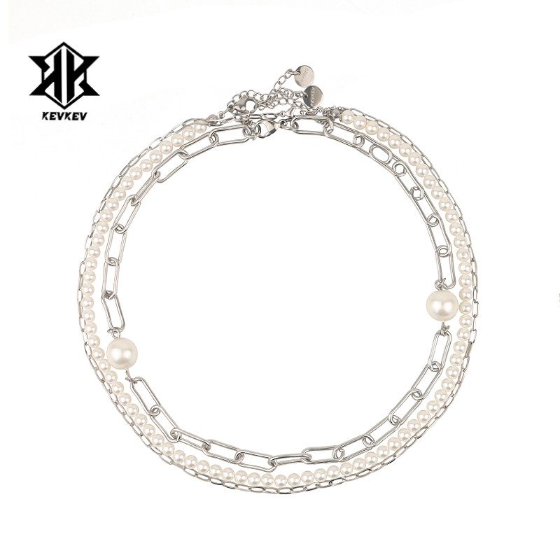 张艺兴同款叠戴珍珠项链