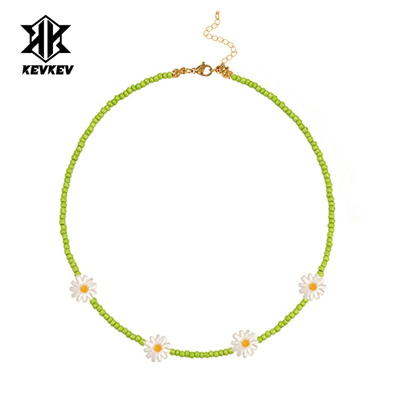 西米亚风彩色串珠淡水珍珠项链