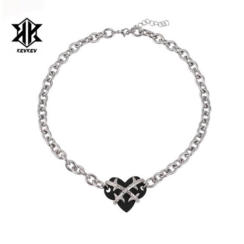 杨超越同款设计感荆棘之爱心项链