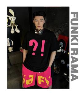 休闲情侣T恤短袖 百搭小疑问和小惊叹设计感宽松美式 夏季 获衣局