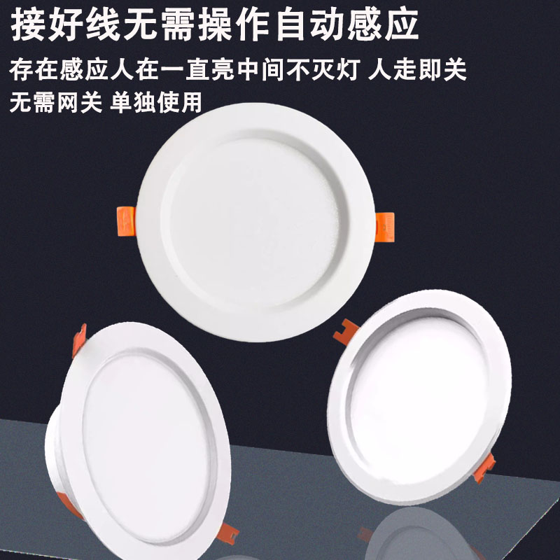 过道厨卫筒灯LED人在不动保持亮