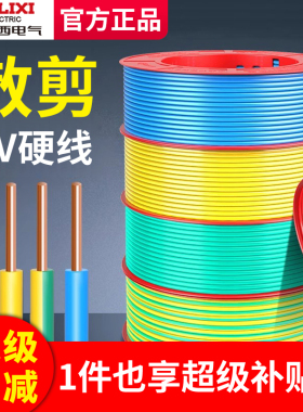 德力西电线散剪家用纯铜bv硬线2.5/4/6/10平方国标铜线散装足米