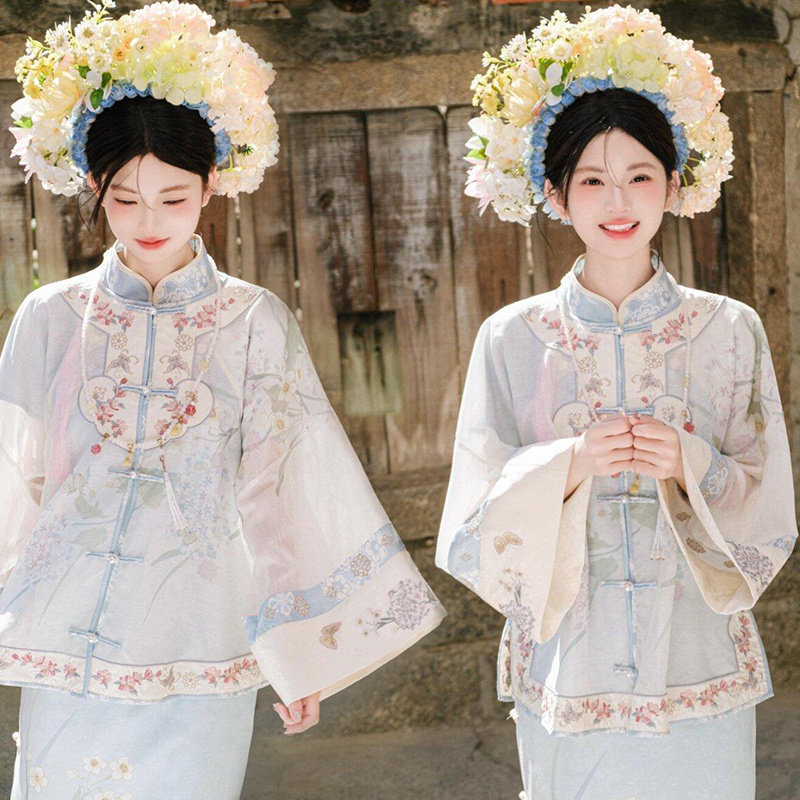 泉州浔埔女簪花明制汉服古装拍照写真主题服装复古民族风旅拍摄影