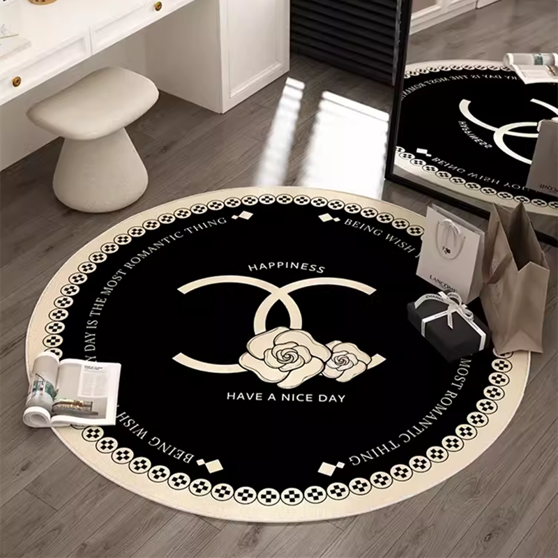 法式小香风全身镜地毯圆形客厅卧室地垫衣帽间化妆椅梳妆台下脚垫,居家布艺,地毯,淘宝优惠券,粉丝福利购,淘宝优惠卷