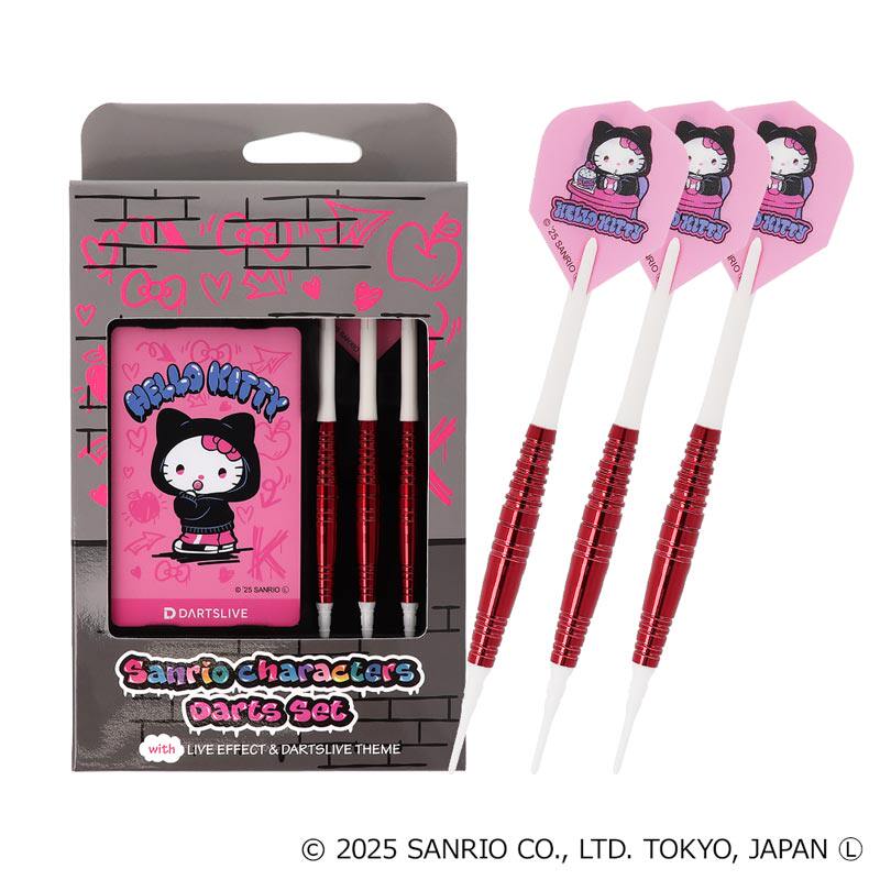Hello Kitty主题背景动画会员卡+飞镖套装 日本三丽鸥xDARTSLIVE