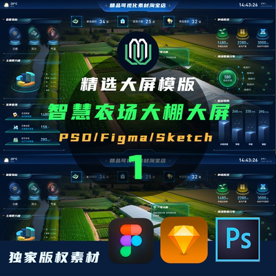 B端大屏可视化科技数据农业大屏