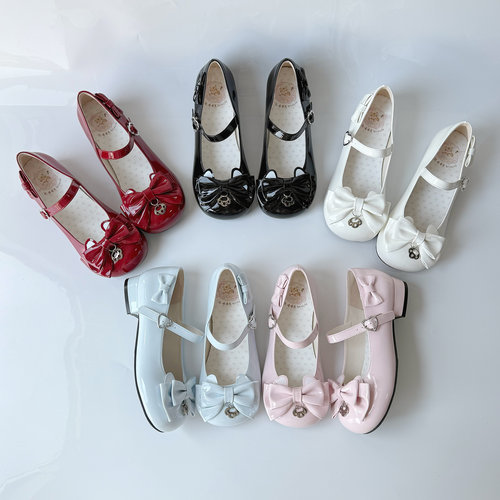 【噜噜甜心】虎噜噜原创日常百搭可爱洛丽塔lo鞋中跟圆头lolita鞋