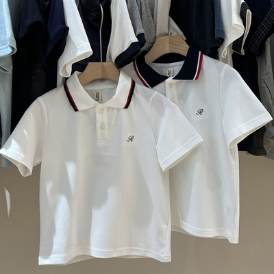 简历童装夏季方领短袖POLO衫