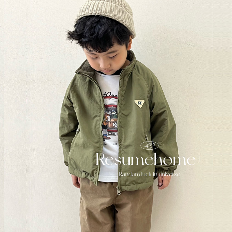 简历家加绒冬季儿童休闲外套