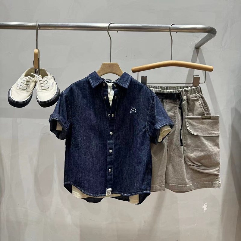 牛仔短袖衬衫RESUMEHOME简历潮