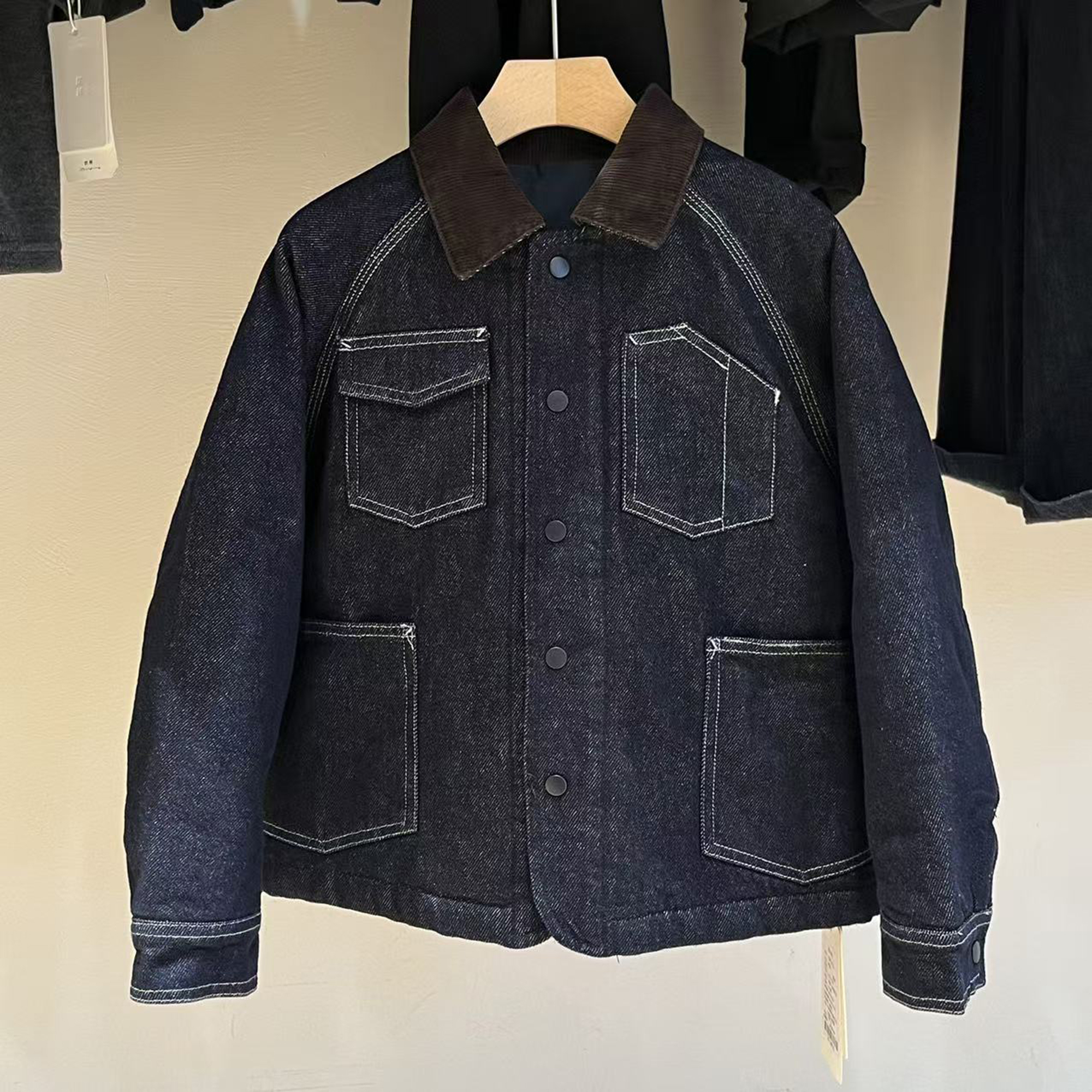 简历家织样童装冬季男童牛仔外套