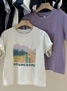 resumehome简历家童装夏季新款男女童短袖T恤儿童纯棉圆领百搭t恤